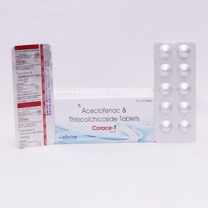 CORACE-T Aceclofenac 100mg+thiocolchicoside4/8mg
