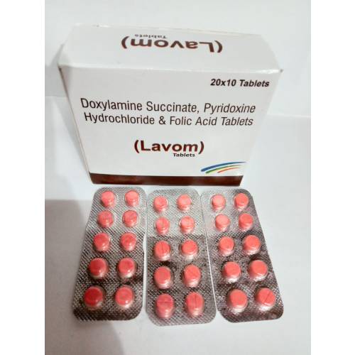 Doxylamine Succinate, Pyridoxine Hydrochloride and Folic Acid Tablets
